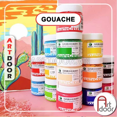 Màu vẽ Gouache MARIES Hũ lẻ (100ml)