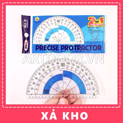 Thước vẽ kỹ thuật WINQ đo Độ Protractor (No.9) - [xả kho]