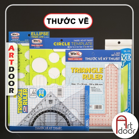 Thước vẽ kỹ thuật WINQ nội thất, kiến trúc, mỹ thuật (đủ loại)