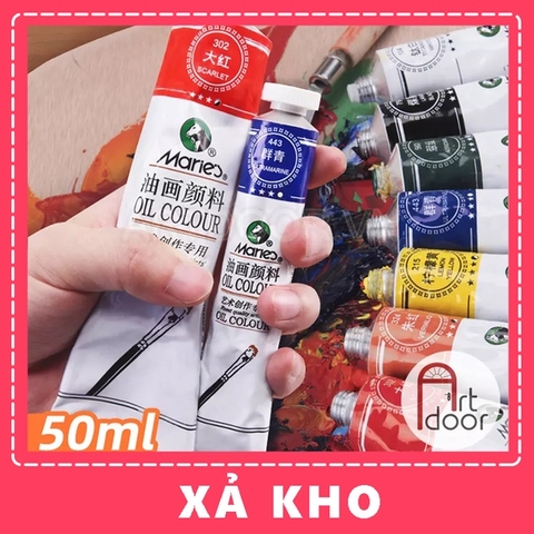 Màu vẽ Sơn Dầu MARIES Oil Colour Tuýp lẻ (50ml) - [xả kho]