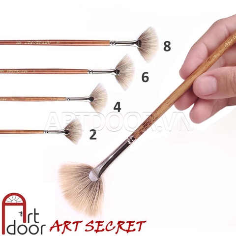 Cọ vẽ đầu Quạt màu nước ART SECRET lông Mangut mềm (420)