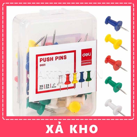 Ghim nhựa DELI đính thủ công (E0021) - [xả kho]