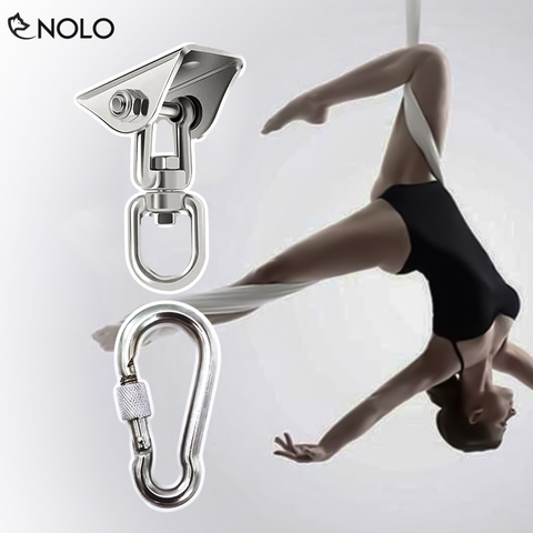 Móc Xoay 360 Độ Treo Tường Treo Trần Hợp Kim Inox SUS Chịu Lực Tải 500kg 5kn Chuyên Dùng Trong Yoga GYM Xích Đu Ghế Treo Bao Cát