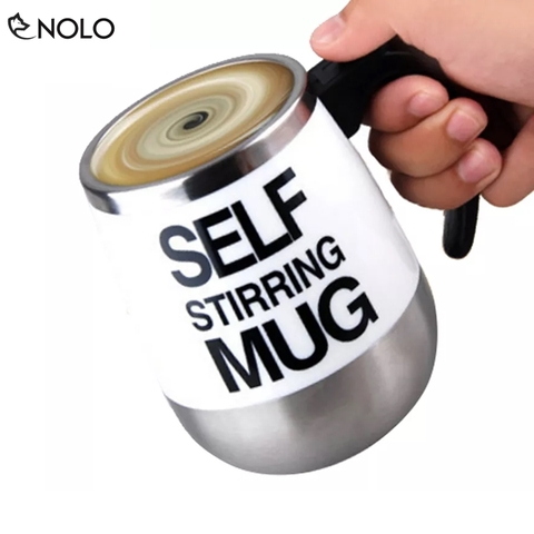 Ly Tự Khuấy Self Stirring Mug Model TH05455 Dung Tích 450ml 15oz Có Nắp Đậy Dùng Nguồn 2 Pin AAA Thường Dùng Cho Cafe Cacao Trà