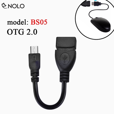 Cáp Truyền Đọc Dữ Liệu OTG Chuẩn 2.0 Model BS05 Đầu Chui MicroUSB Hỗ Trợ Các Dòng Điện Thoại Máy Tính