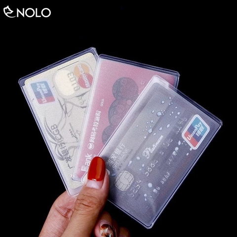 Combo Set 3 Túi Bọc CCCD Thẻ ATM Thẻ Visa Thẻ Sinh Viên Mặt Trên Trong Suốt Mặt Dưới Cán Mờ Chất Liệu Nhựa PVC Dẻo Chống Trầy Xước