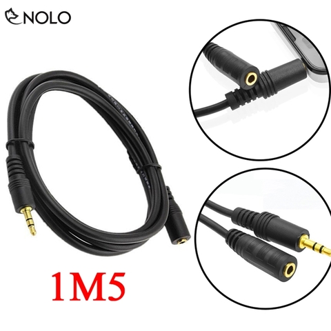 Cáp Nối Dài Âm Thanh Audio 3,5mm Model ND02 1 Đầu Đực 1 Đầu Cái Chiều Dài 1,5m