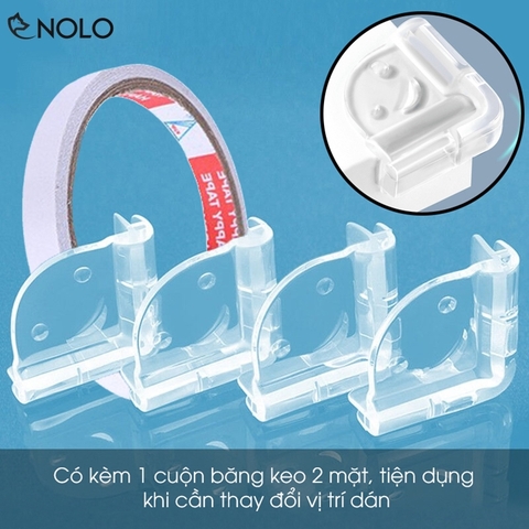 Set 4 Nút Bọc Cạnh Bàn Góc Bàn Hình Tam Giác Mặt Cười Chất Liệu Nhựa PVC Dẻo Chịu Va Đập Chống Thấm