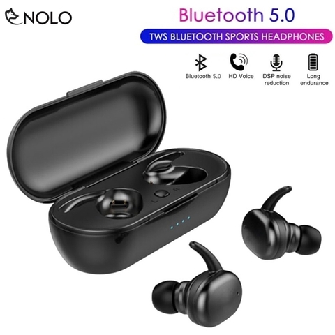 Bộ Tai Nghe Bluetooth Mini Kèm Dock Sạc V5.0 Model TWS 4 Harman Kết Nối Cùng Lúc 2 Tai Nghe Rời