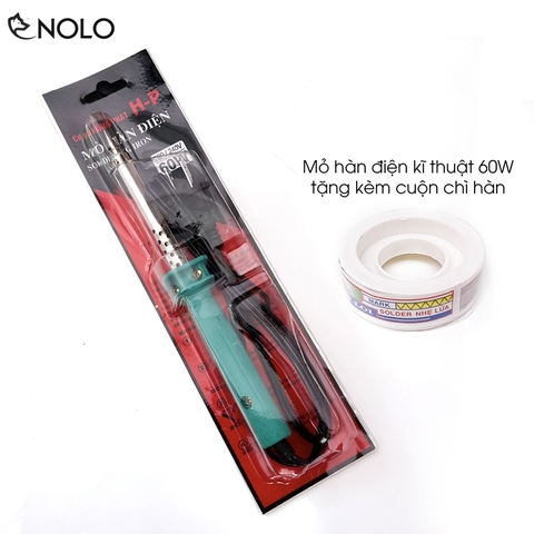 Mỏ Hàn Điện Kĩ Thuật Soldering Iron 220V 240V Công Suất 60W Cơ Sở Hồng Phát Có Tặng Kèm Cuộn Chì Hàn