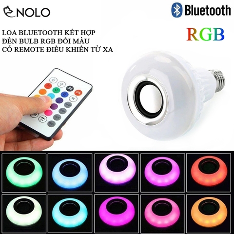 Loa Bluetooth Kết Hợp Đèn Bulb Model LO3W Chui E27 Led RGB 3D Đổi Màu Có Kèm Remote Điều Khiển Nhiều Chức Năng Công Suất 12W