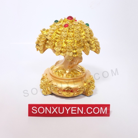 Cây kim tiền phong thủy cao14,5 cm, rộng 11 cm. Mã SP000252.