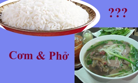 Thơ vui: Cơm và Phở