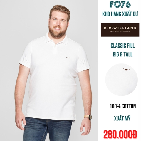 R.M.WILLIAMS - ÁO THUN NAM POLO MÀU TRẮNG - KD810PQ4502
