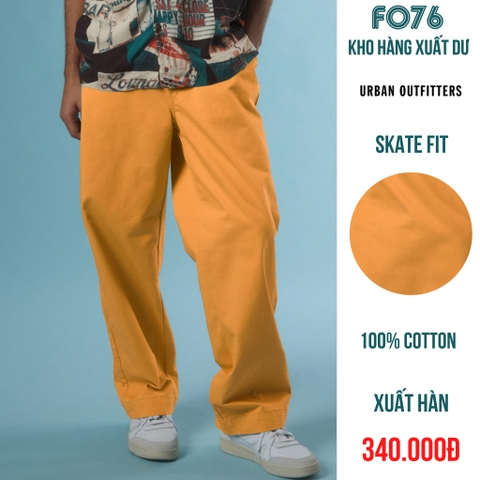 URBAN OUTFITTERS - QUẦN KAKI NAM SKATE FIT MÀU CAM #RN 66170