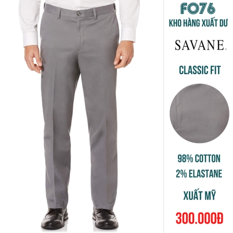 SAVANE - QUẦN KAKI NAM CLASSIC FIT MÀU XÁM - RN# 37763