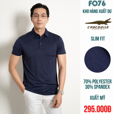 CROCODILE - ÁO THUN CÓ CỔ POLO NAM TAY NGẮN MÀU XANH NAVY