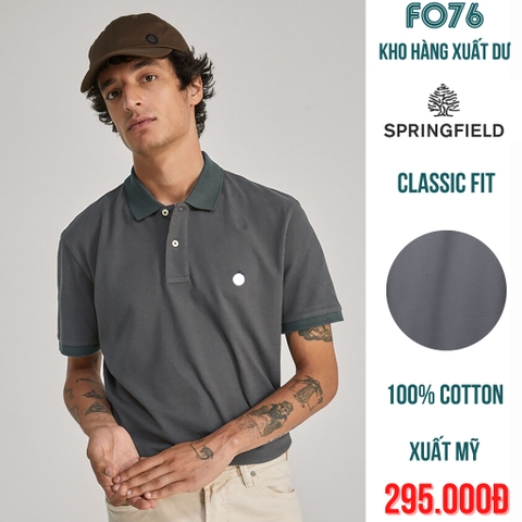 SPRINGFIELD - ÁO THUN NAM POLO TAY NGẮN CÓ CỔ CLASSIC FIT MÀU TỔNG HỢP