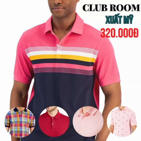 CLUB ROOM - ÁO THUN POLO NAM TAY NGẮN CÓ CỔ MÀU TỔNG HỢP