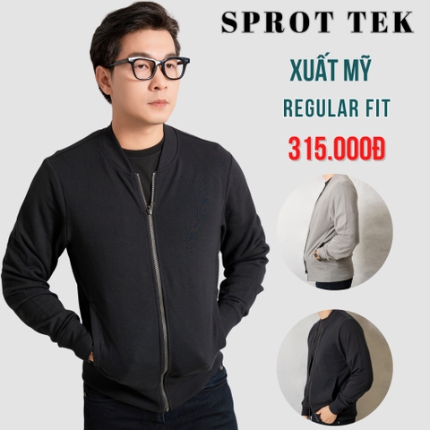 SPORT TEK - ÁO KHOÁC NAM CỔ BOMBER DÂY KÉO MÀU TỔNG HỢP