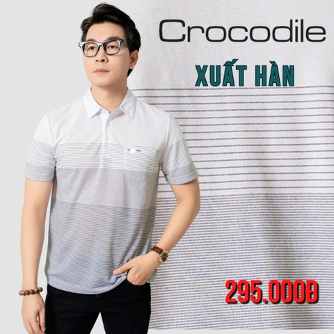 CROCODILE - ÁO THUN POLO NAM TAY NGẮN CÓ CỔ SỌC 3 MÀU