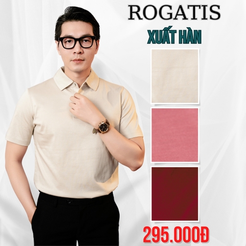 ROGATIS - ÁO THUN POLO NAM CÓ CỔ TAY NGẮN