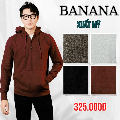 BANANA - ÁO KHOÁC HOODIE NAM TAY DÀI CÓ MŨ