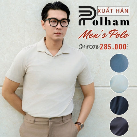 POLHAM - ÁO THUN POLO NAM NGẮN TAY XUẤT HÀN