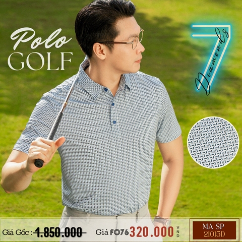 7 DIAMONDS - ÁO THUN POLO GOLF NAM HOẠ TIẾT HÌNH HỌC HIỆN ĐẠI