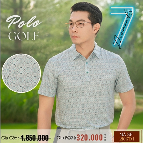 7 DIAMONDS - ÁO THUN POLO GOLF NAM HOẠ TIẾT ARABIC XUẤT MỸ