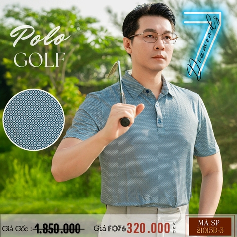 7 DIAMONDS - ÁO THUN POLO GOLF NAM HOẠ TIẾT CHẤM BI