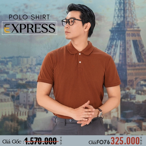 EXPRESS - ÁO THUN POLO NAM TAY NGẮN CAO CẤP MÀU NÂU