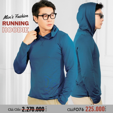 ÁO KHOÁC HOODIE NAM CHẠY BỘ MÀU XANH