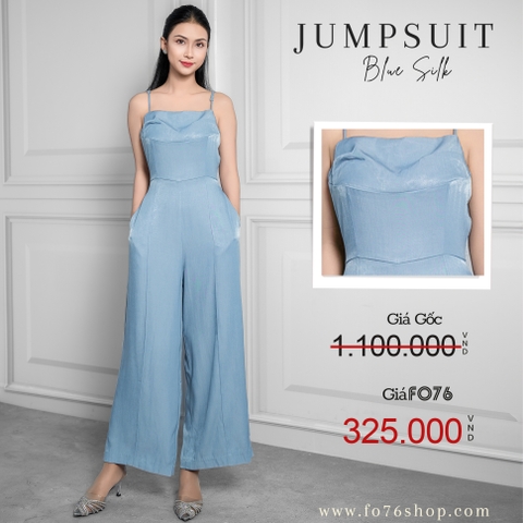 JUMPSUIT NỮ 2 DÂY DÁNG DÀI MÀU XANH DƯƠNG NHẠT