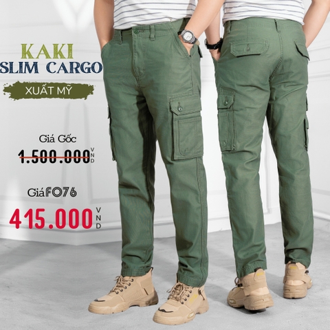 QUẦN KAKI CARGO NAM XUẤT MỸ MÀU XANH