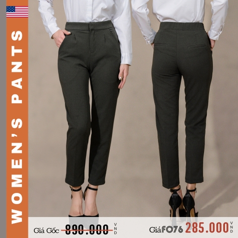 QUẦN TÂY NỮ ỐNG ĐỨNG CAO CẤP XUẤT MỸ MÀU XÁM QTN4507T