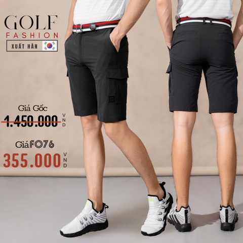 QUẦN SHORT GOLF TÚI HỘP XUẤT HÀN MÀU ĐEN QSG4419T1