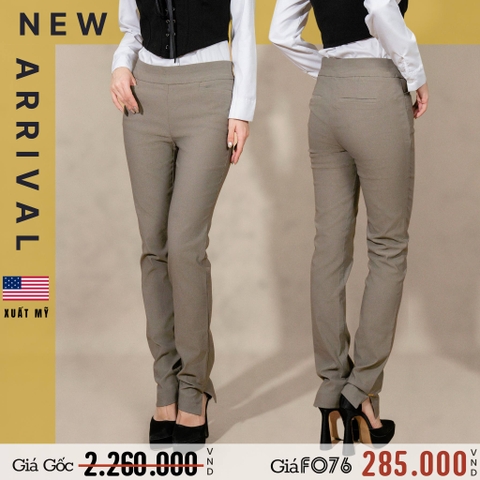 QUẦN TÂY NỮ PHOM ÔM XẺ LAI XUẤT MỸ MÀU XÁM QTN4405H6