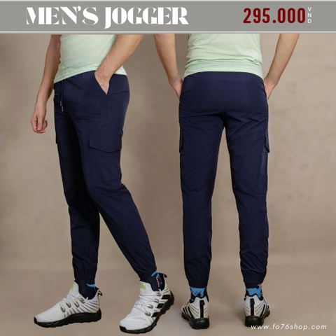 QUẦN JOGGER TÚI HỘP NAM VẢI GIÓ CAO CẤP MÀU XANH ĐEN QJG4527H2