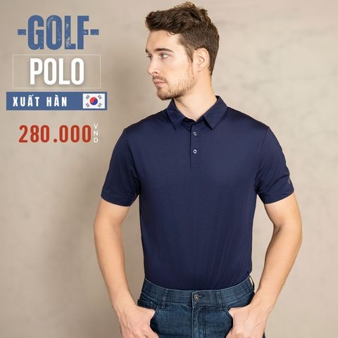 ÁO POLO GOLF NAM XUẤT HÀN MÀU XANH ĐEN APL4308H