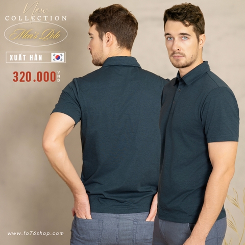 ÁO POLO NAM TAY NGẮN XUẤT HÀN MÀU XANH RÊU TRẦM PL4616H2