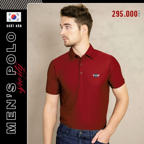 ÁO POLO THỂ THAO NAM TAY NGẮN XUẤT HÀN MÀU ĐỎ PL4514H1
