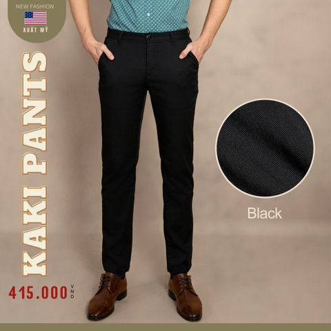 QUẦN KAKI NAM XUẤT MỸ MÀU ĐEN QKK4525H2