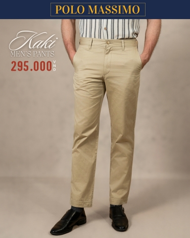 QUẦN DÀI KAKI NAM CAO CẤP MÀU BEIGE QKK4709H2