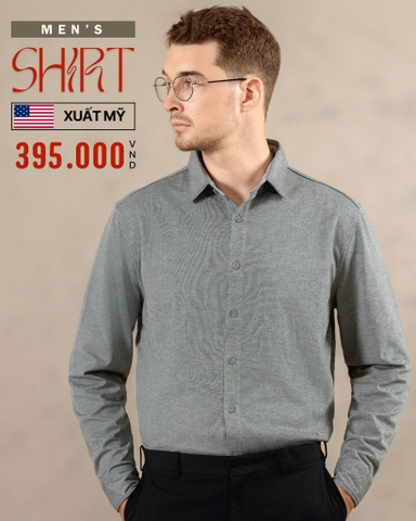 ÁO SƠ MI NAM TAY DÀI XUẤT MỸ MÀU XÁM SM4817H