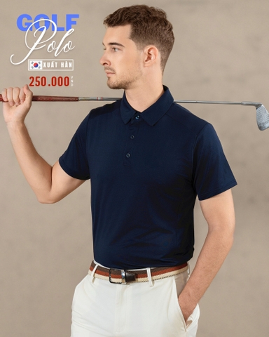ÁO POLO GOLF NAM TAY NGẮN XUẤT HÀN MÀU XANH ĐEN PL4710L