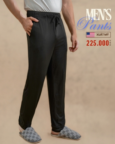 QUẦN DÀI NAM LƯNG THUN XUẤT MỸ MÀU ĐEN QD439L