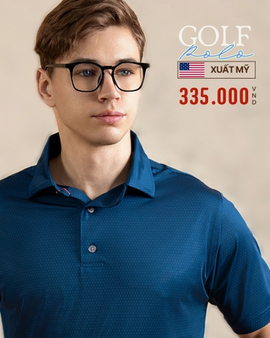 ÁO POLO GOLF NAM TAY NGẮN XUẤT MỸ MÀU XANH NAVY PL4425T71