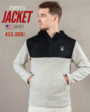 ÁO KHOÁC HOODIE NAM VẢI NỈ XUẤT MỸ MÀU XÁM AK4730L