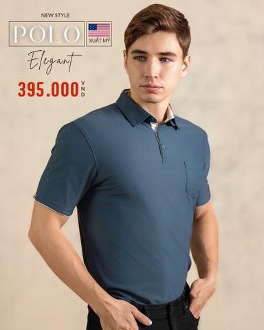 ÁO POLO NAM TAY NGẮN XUẤT MỸ MÀU XANH RÊU TRẦM PL4822H2